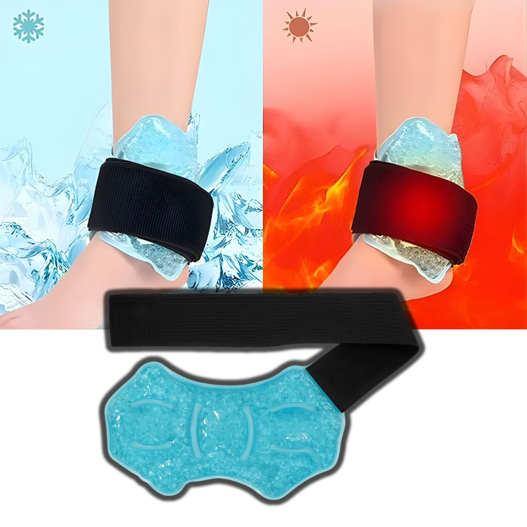 FlexiTherm | Hot Cold Compress Wrap – Pain Relief – Flexible Gel-Bead Pack – Reduces Swelling – Reusable for Sports Injury Recovery