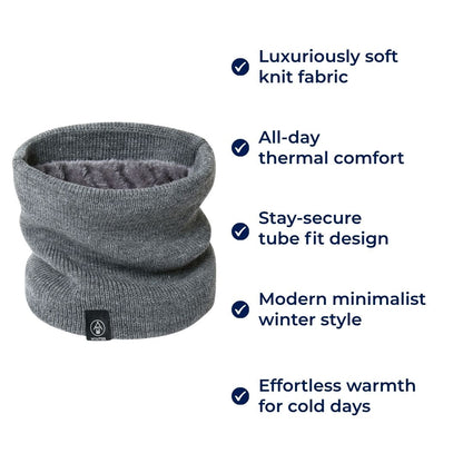 NordWarm | Winter Neck Gaiter – Wind-Blocking Warmth – Soft Thick Knit Tube Scarf for Men & Women – Keeps Neck Warm & Cosy Outdoors