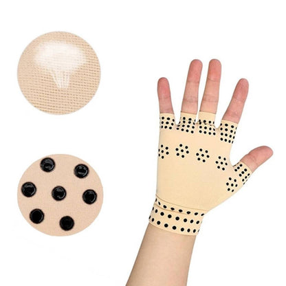 ThermaFlex Fingerless Arthritis Gloves | Magnetic Compression Gloves for Arthritis Pain Relief - Improved Circulation - Reduced Swelling