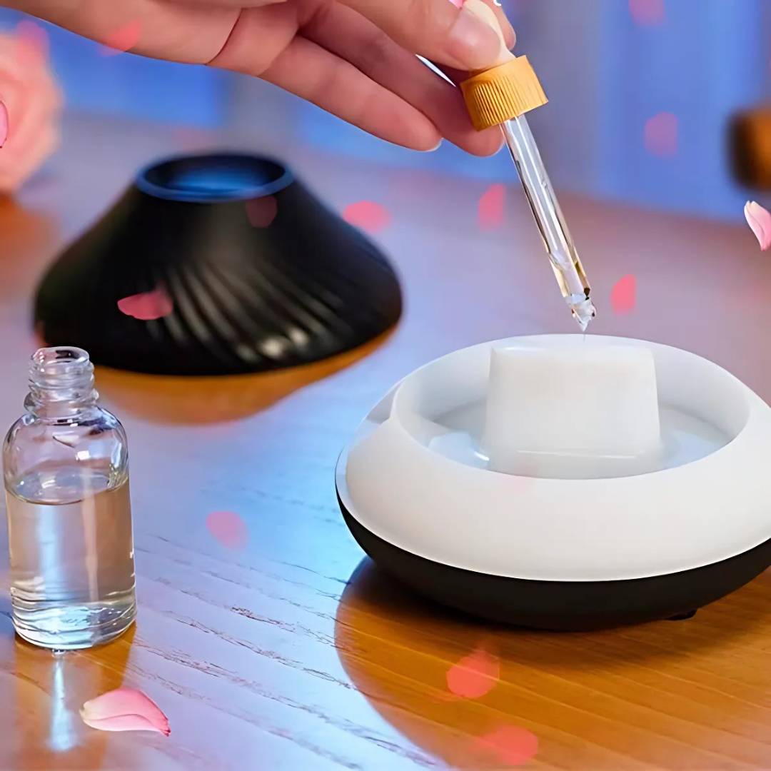 FlameGlow Air Humidifier Aromatherapy Diffuser | Adds Moisture - Relieves Dry Air - Helps to Relax - Quiet Diffuser for Home or Office