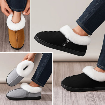 SnuggleStep | Warm Indoor Footwear – Memory Foam Sole – Faux Fur Lining – Anti-Slip Grip – All-Day Comfort & Pain Relief on Hard Floors