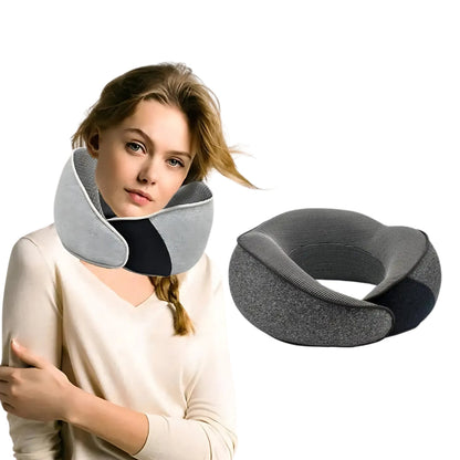 RelaxReise | Travel Neck Pillow – Memory Foam – Breathable Material – Ergonomic Support for Plane, Car, Home, Office