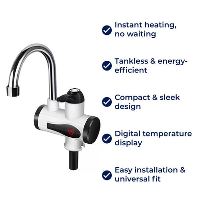 AquaSwift | Instant Hot Water Tap – Tankless Design – Compact Energy-Efficient Unit – Ideal for Kitchens & Bathrooms