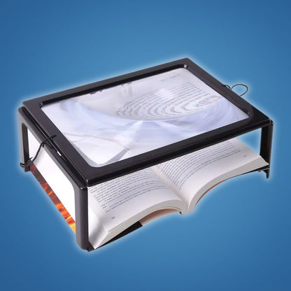 BrightView | 3x Page Magnifier with LED Light – Full Page View – Lightweight & Hands-Free – Ideal for Seniors & Low Vision Users