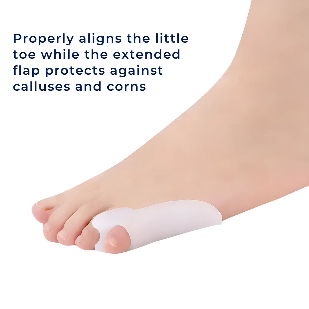 BunionGuard Quintus Varus | Toe Separator for Little Toe - Bunion Protection Gel - Misalignment - Pain Relief