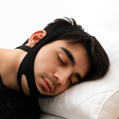 SilentEase | Anti-Snoring Chin Strap – Full Head Design – Breathable Neoprene – Ideal for Sleep Apnoea Relief