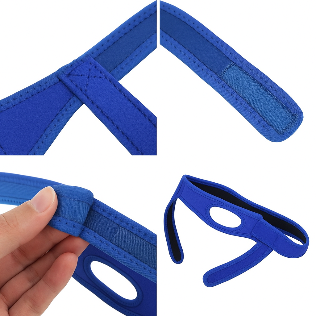 SilentEase | Anti-Snoring Chin Strap – Full Head Design – Breathable Neoprene – Ideal for Sleep Apnoea Relief