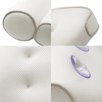 SoakEase Bath Pillow – Neck & Head Support – Non-Slip Cushion – Enhances Relaxation – Fits All Bathtubs – Soft & Comfortable