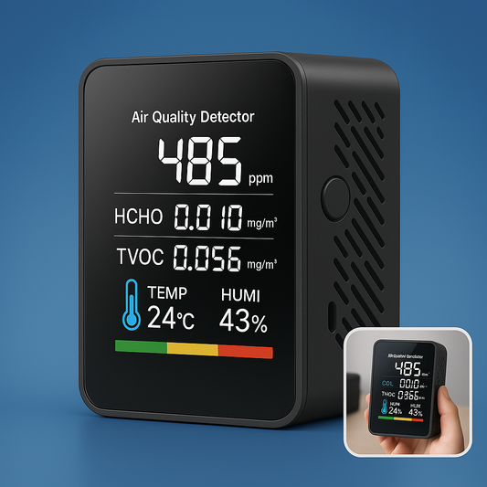 AirSense Pro CO2 Carbon Dioxide Monitor Air Quality Detector | Real-Time Alerts - Air Quality Monitor - for Clean Air