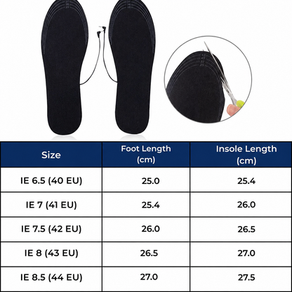HeatStride Heated Shoe Insoles | Heating Adjustable Shoe Inserts - Temperature Control - Cold Weather - Cold Feet