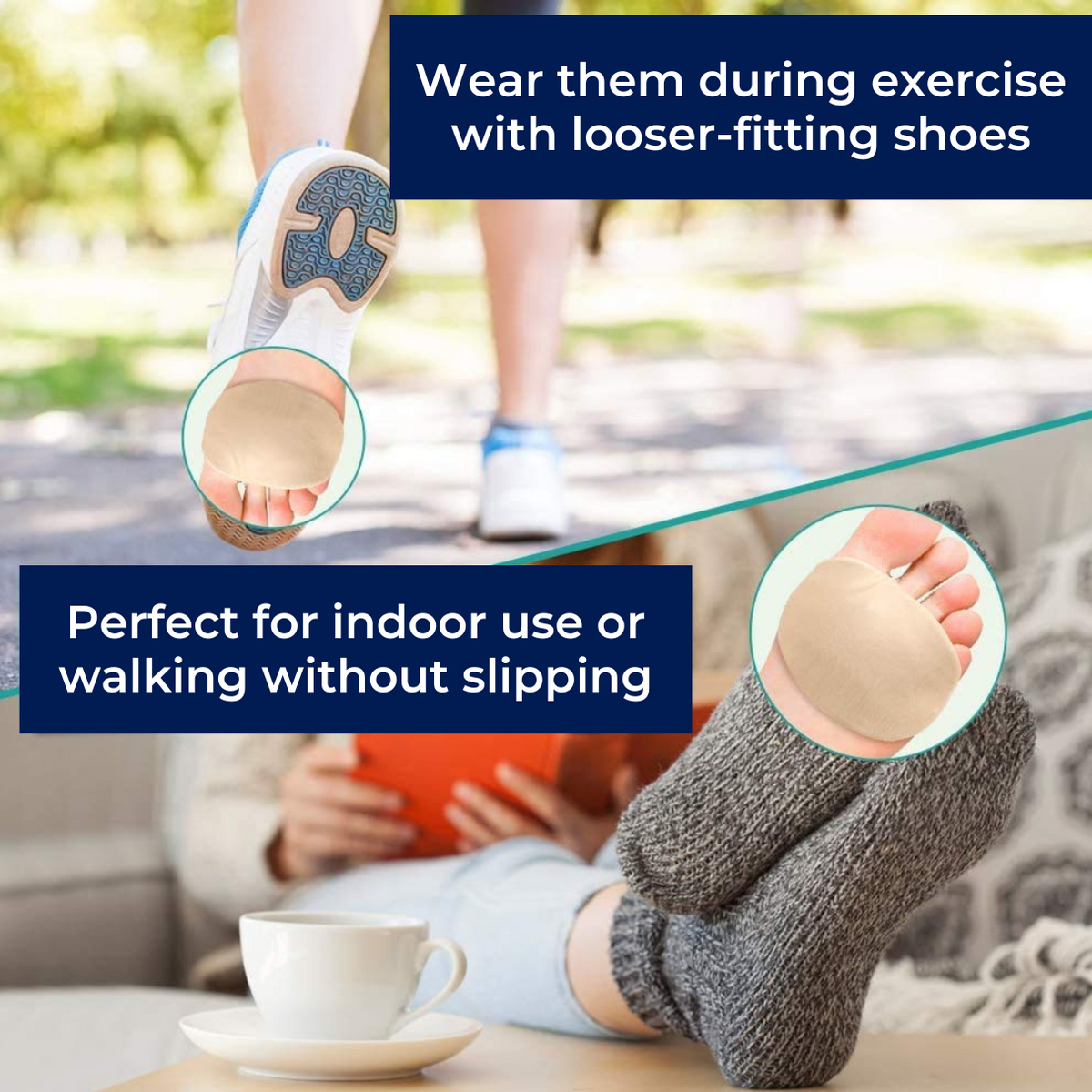 NeuRelief | Gel Morton’s Neuroma Pads – Shock‑Absorbing Support – Silicone Gel Cushion – Everyday Comfort for Standing & Walking