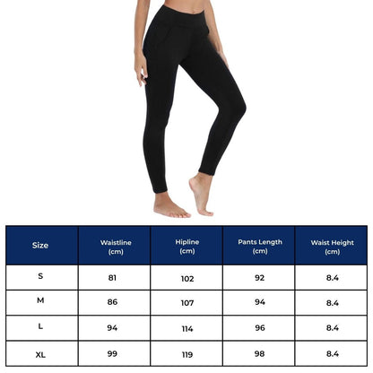 WarmFlex High-Waisted Warm Fleece Leggings | Winter Legging for Cold Weather - Warm Legging - for Outdoor Activities