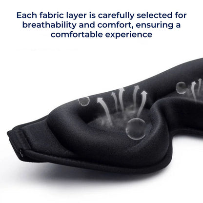 DreamSeal 3D Sleep Eye Mask | Light Blocking Mask - Sleep Blindfold - for Travel - Meditation - Insomnia - Deep Sleep - Adjustable Strap