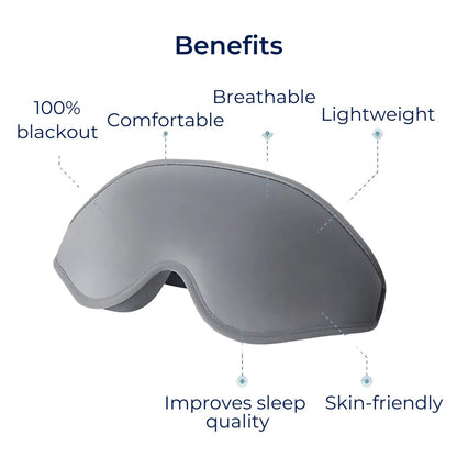 DreamSeal 3D Sleep Eye Mask | Light Blocking Mask - Sleep Blindfold - for Travel - Meditation - Insomnia - Deep Sleep - Adjustable Strap