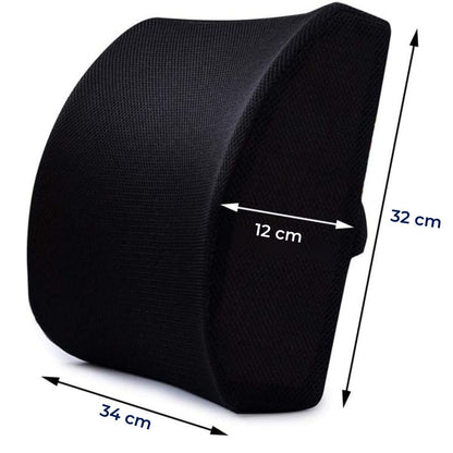 DriveEase | Car Lumbar Support Cushion – Memory Foam Relief – Breathable Mesh – Ideal for Commute & Long Drives