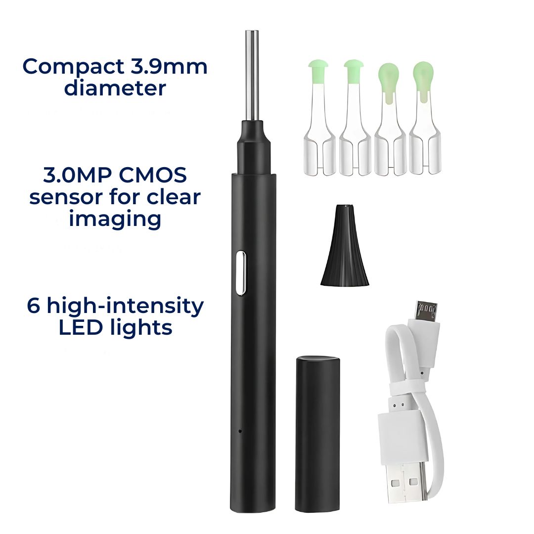 EarScope Pro - Smart Visual Earwax Removal Tool | LED Camera and Soft Tips - Safe and Precise Ear Cleaning