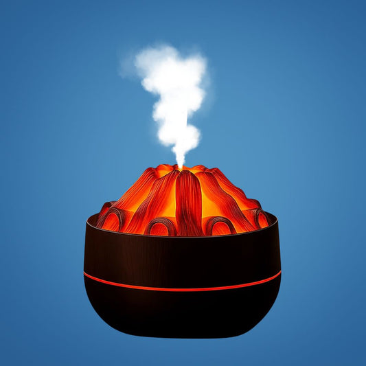 FlameMist | Essential Oil Diffuser – Flame LED – Two Mist Modes – Quiet USB Design – Home Relaxation