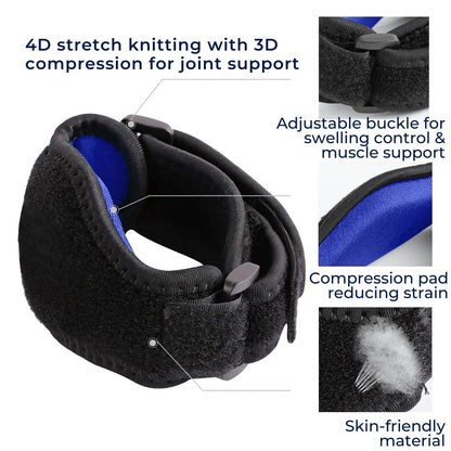 FlexSupport Adjustable Elbow Brace Support Pad | Elbow Pain Relief - Compression for Elbow Pain - Comfortable Elbow Brace