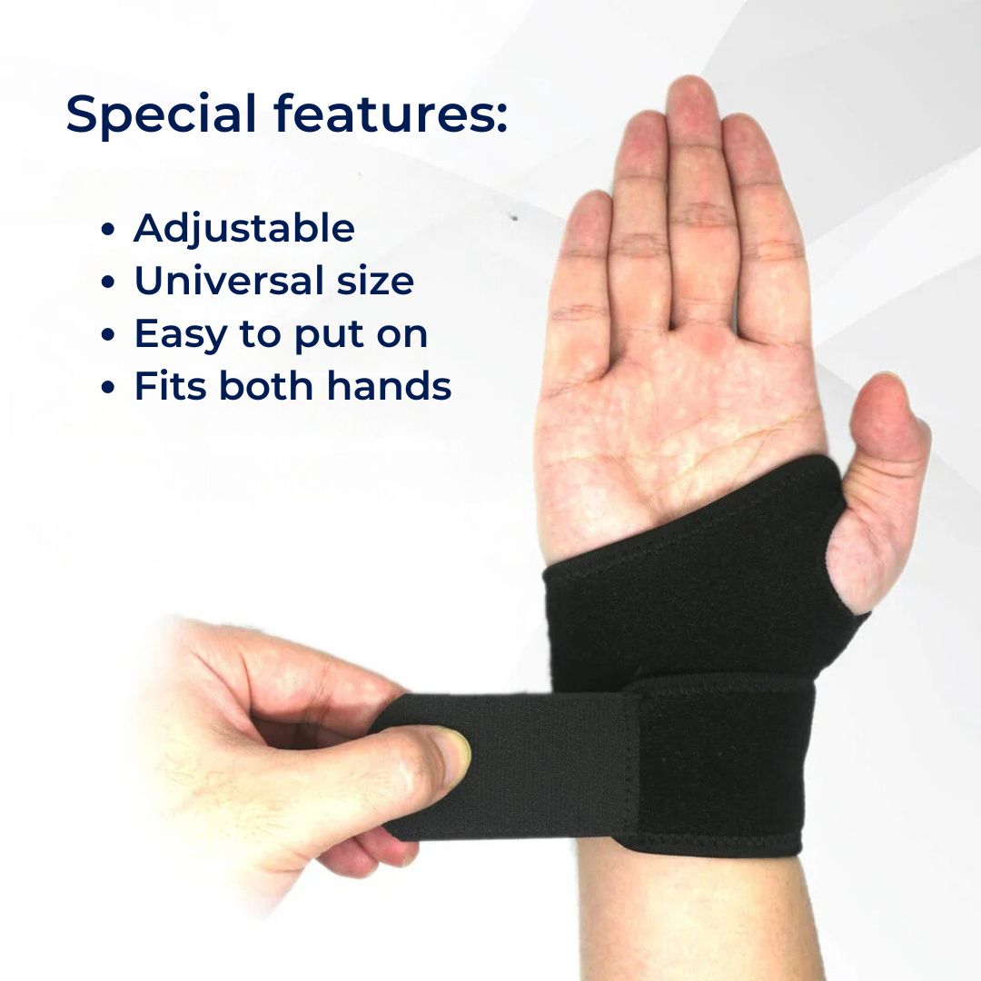 FlexiSupport Orthopedic Wrist Brace | Adjustable Fit - for Pain Relief and Stability in Injuries - Arthritis and Carpal Tunnel