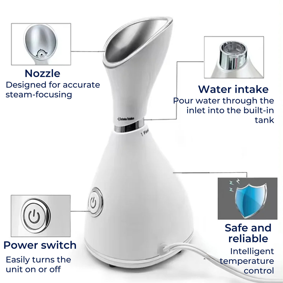 GlowMist | Facial Steamer – Deep Pore Cleanse – Fine Mist Technology – At-Home Skincare