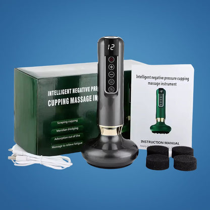 TheraPulse | Electric Cupping Massager – Vacuum Gua Sha, Heat Therapy & Adjustable Suction for Pain Relief & Lymphatic Drainage