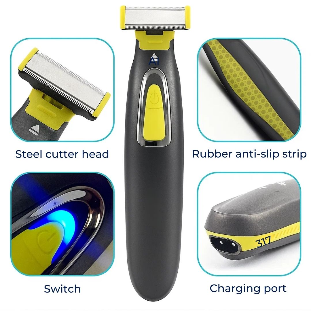 GroomEase | Body Hair Trimmer – Comfortable All-Skin Grooming – Compact Washable Design – Waterproof Precision – Everyday Travel Use