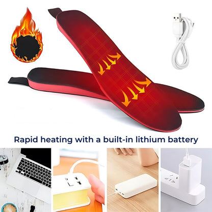 HeatFeet Heating Shoe Insole  | Heating Adjustable Inserts - Temperature Control - Cold Weather - Cold Feet