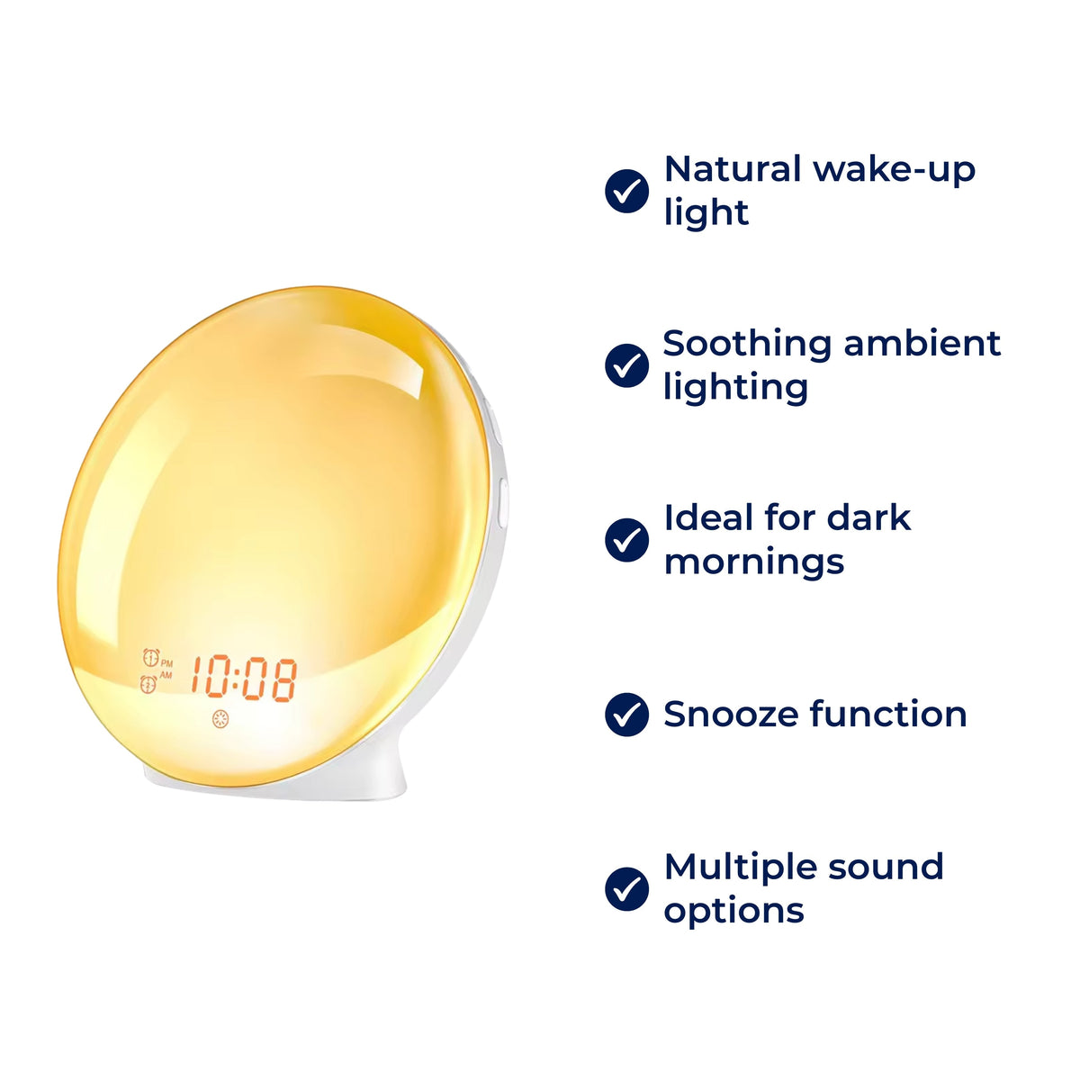 LumiRise | Sunrise Alarm Clock – Natural Wake-Up Light – Ambient Lighting – Ideal for Dark Mornings