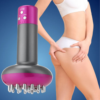 LumiSculpt Electric Cellulite Meridian Brush Massager | Skin Firming Device - Lymphatic Drainage and Muscle Relaxation for Home Use