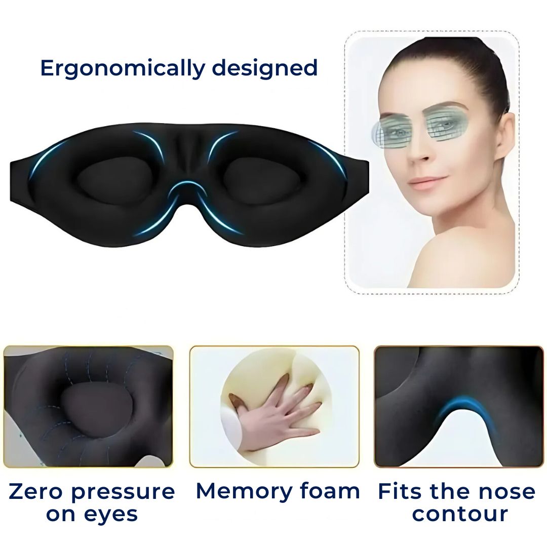LumiShade Darkening Sleeping Mask | Light Blocking Comfort - for Shift Workers - Travelers - Light Sensitive Sleepers