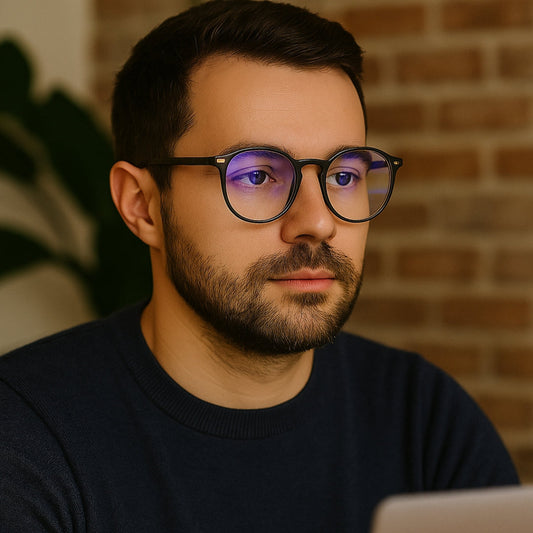 LumiShield | Blue Light Blocking Glasses – Reduce Eye Strain – Improve Sleep – Stylish & Comfortable – Ideal for Screen Use