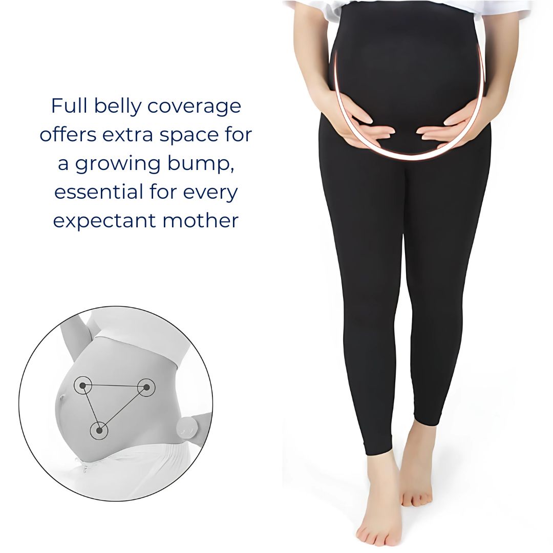 MammaComfort High Waist Maternity Leggings | Soft and Stretchy - Supportive and Versatile for Expecting Mothers