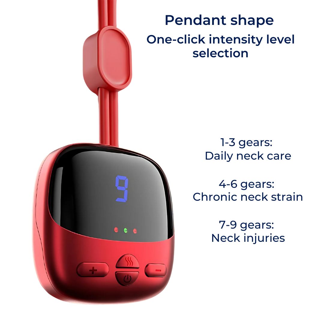 NeckEasePro Portable EMS Cervical Spine Massager | Pain Relief for Neck and Shoulder Tension - Muscle Relaxation