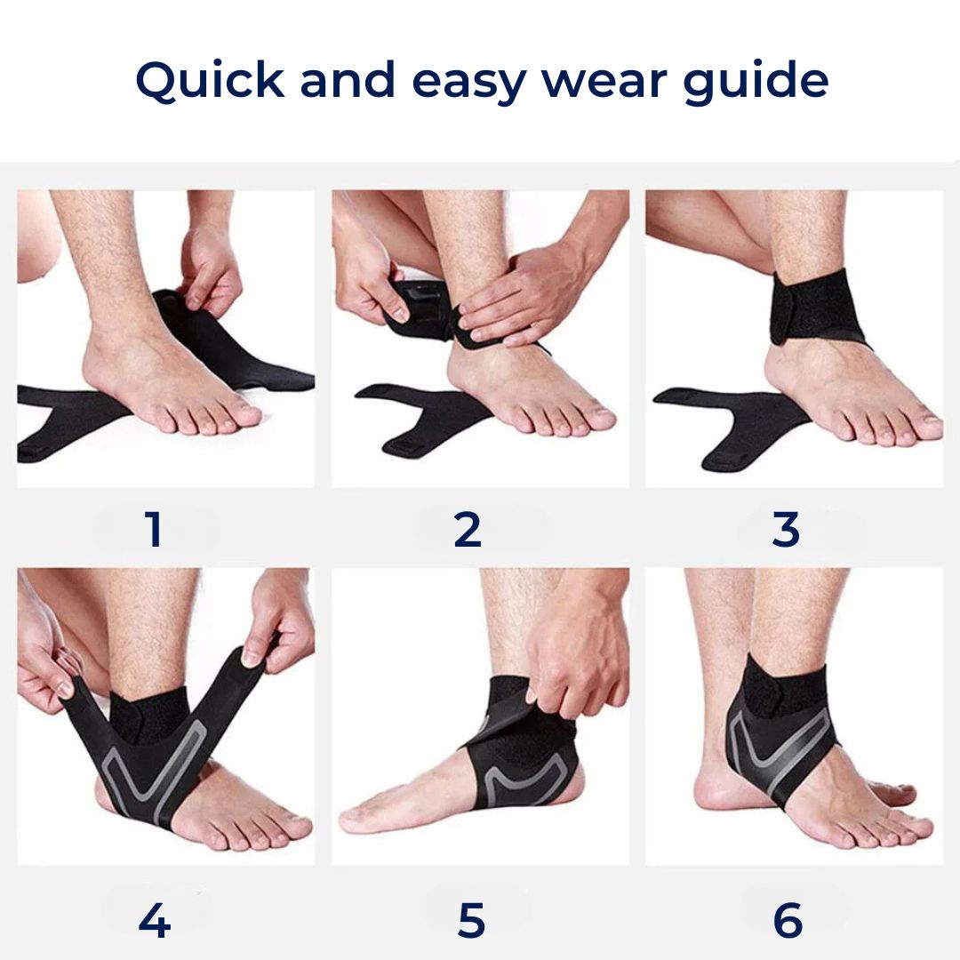 OrthoFlex Adjustable Elastic Ankle Brace | for Injury Recovery - Daily Support