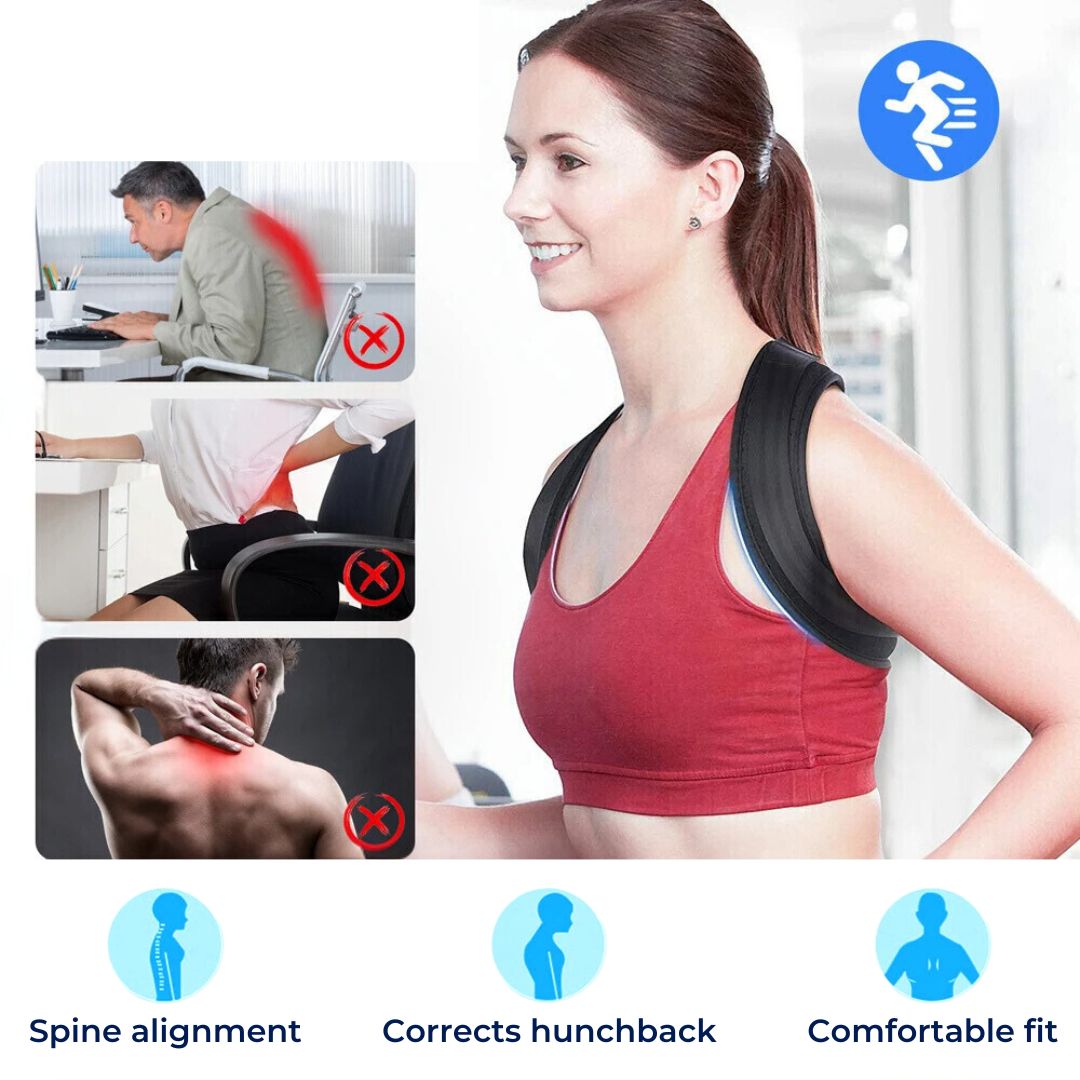 PerfectAlign Back Brace Posture Corrector Support - Adjustable | Ideal for Chronic Pain Recovery and Daily Comfort