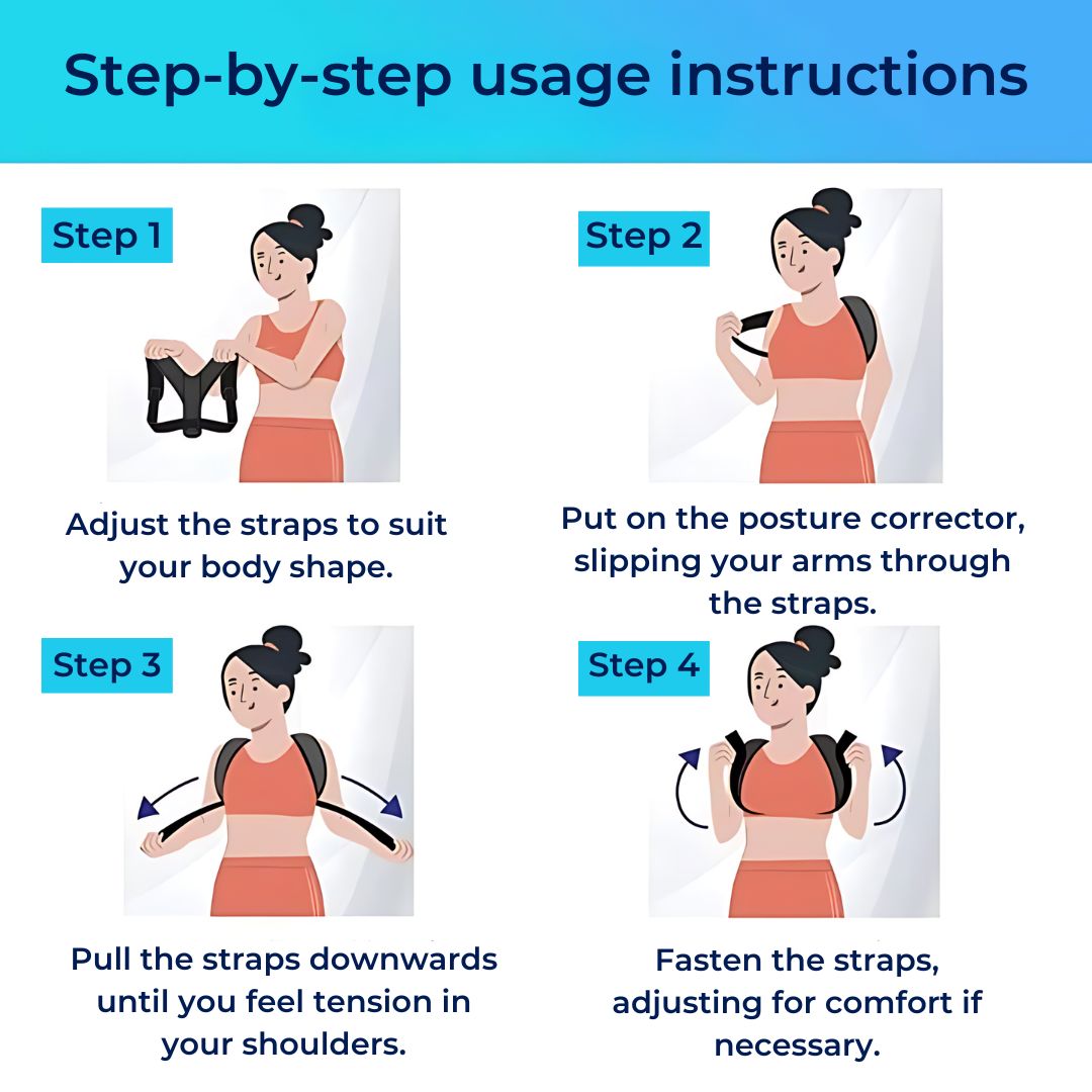 PerfectAlign Back Brace Posture Corrector Support - Adjustable | Ideal for Chronic Pain Recovery and Daily Comfort