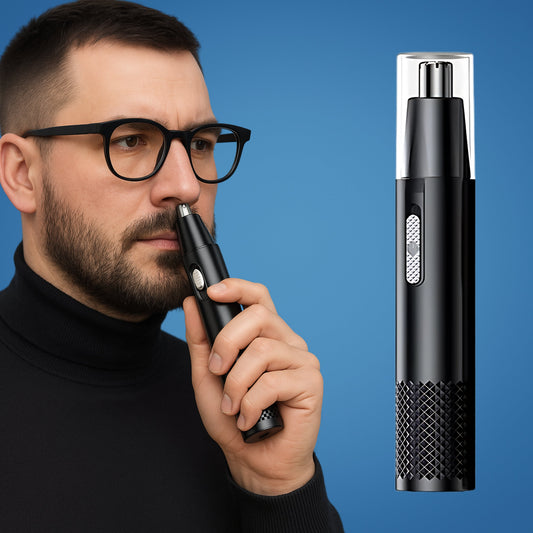 Rechargeable Nose Hair Trimmer – Cordless & Portable – Safe Blades – Trims Nose & Ear Hair – Easy to Clean – For Men & Women