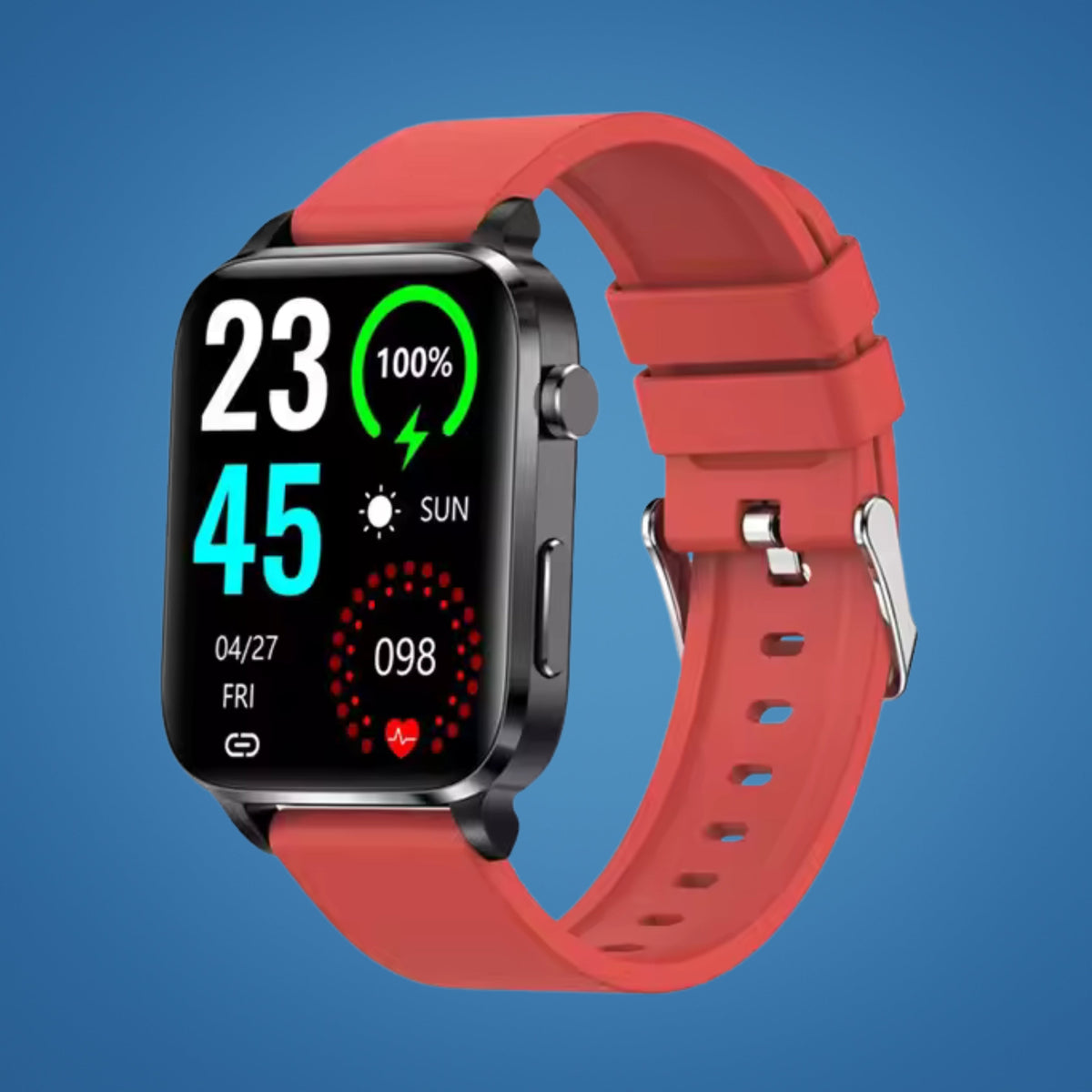 GlucoWell | Non-Invasive Diabetes Smartwatch – Blood Sugar Monitor – HD Display – Pain-Free Glucose Tracking for Adults