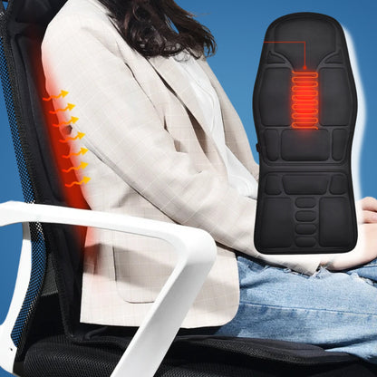 RelaxPulse | Massage Chair Pad – Heated Vibration Seat Cushion – Adjustable Lumbar Support – for Home, Office & Car Use