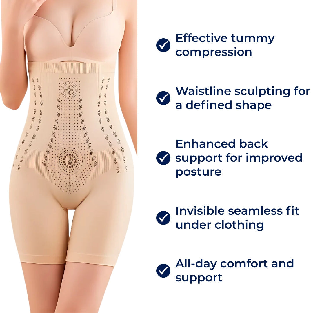 SculptEase | Tummy Control Shapewear – Sculpts Waistline – Flattens Belly – Back Support – Seamless, Comfortable, Invisible Fit
