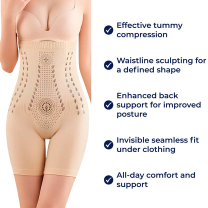 SculptEase | Tummy Control Shapewear – Sculpts Waistline – Flattens Belly – Back Support – Seamless, Comfortable, Invisible Fit