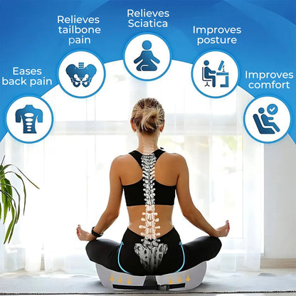 SitSmart Adjustable Memory Foam Sit Bone Relief | Seat Cushion for Tailbone Pressure Pain - Posture Support in Office Chairs