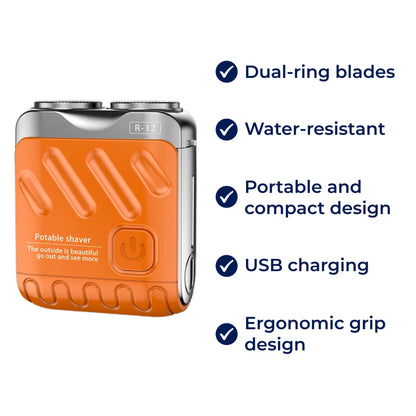 SmoothEdge | Rotary Electric Shaver – Dual-Ring Blades – Water-Resistant – Men's Grooming