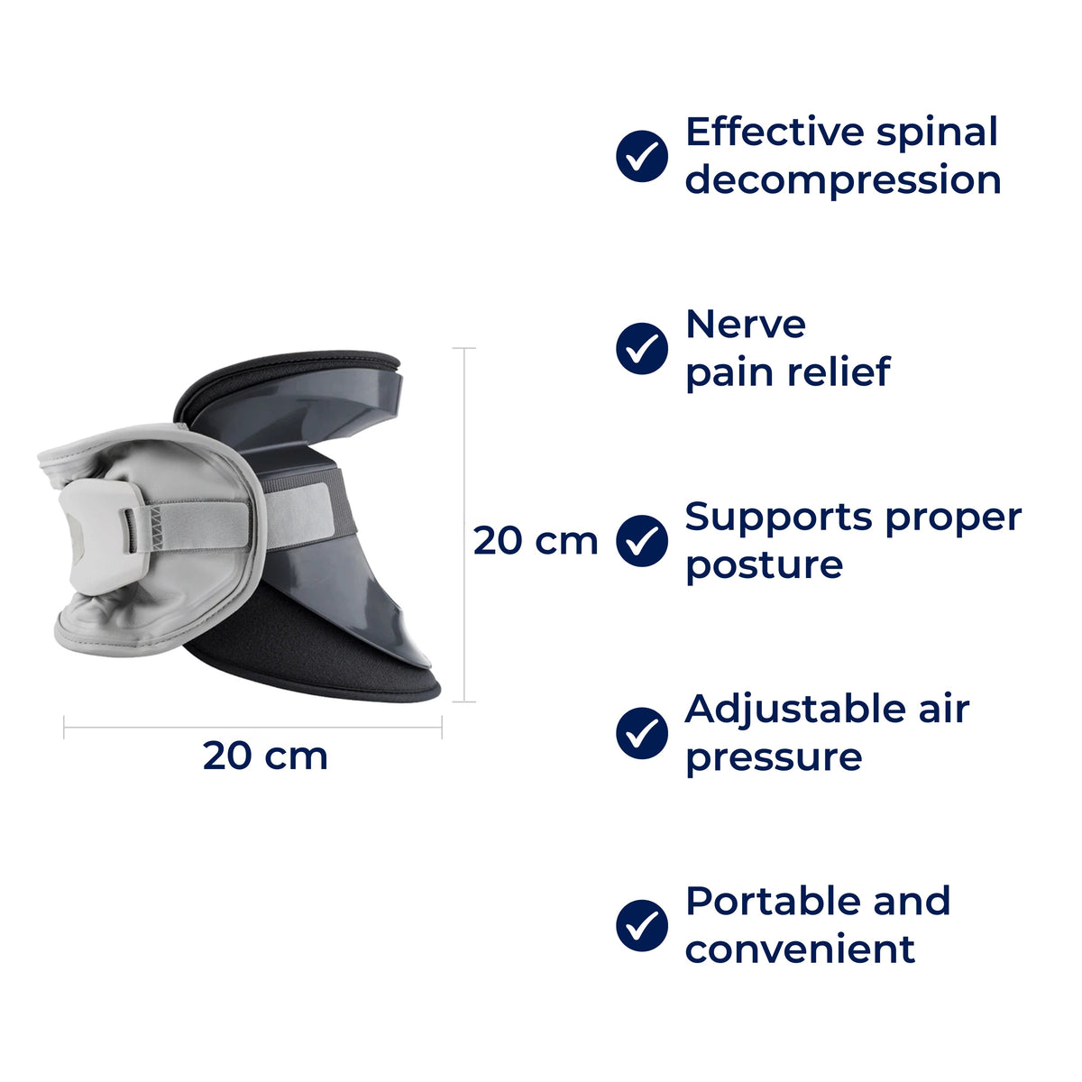 SpineEase | Neck Traction Collar – Cervical Retractor for Spinal Decompression, Nerve & Posture Support – Neck Pain Relief Aid
