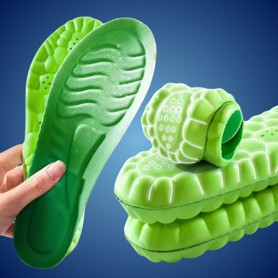 StepEase Cloud 4D Orthopedic Insoles for Foot Pain Relief | Heel pain Relief - Shock Absorption Insoles - Foot Comfort - Posture Support