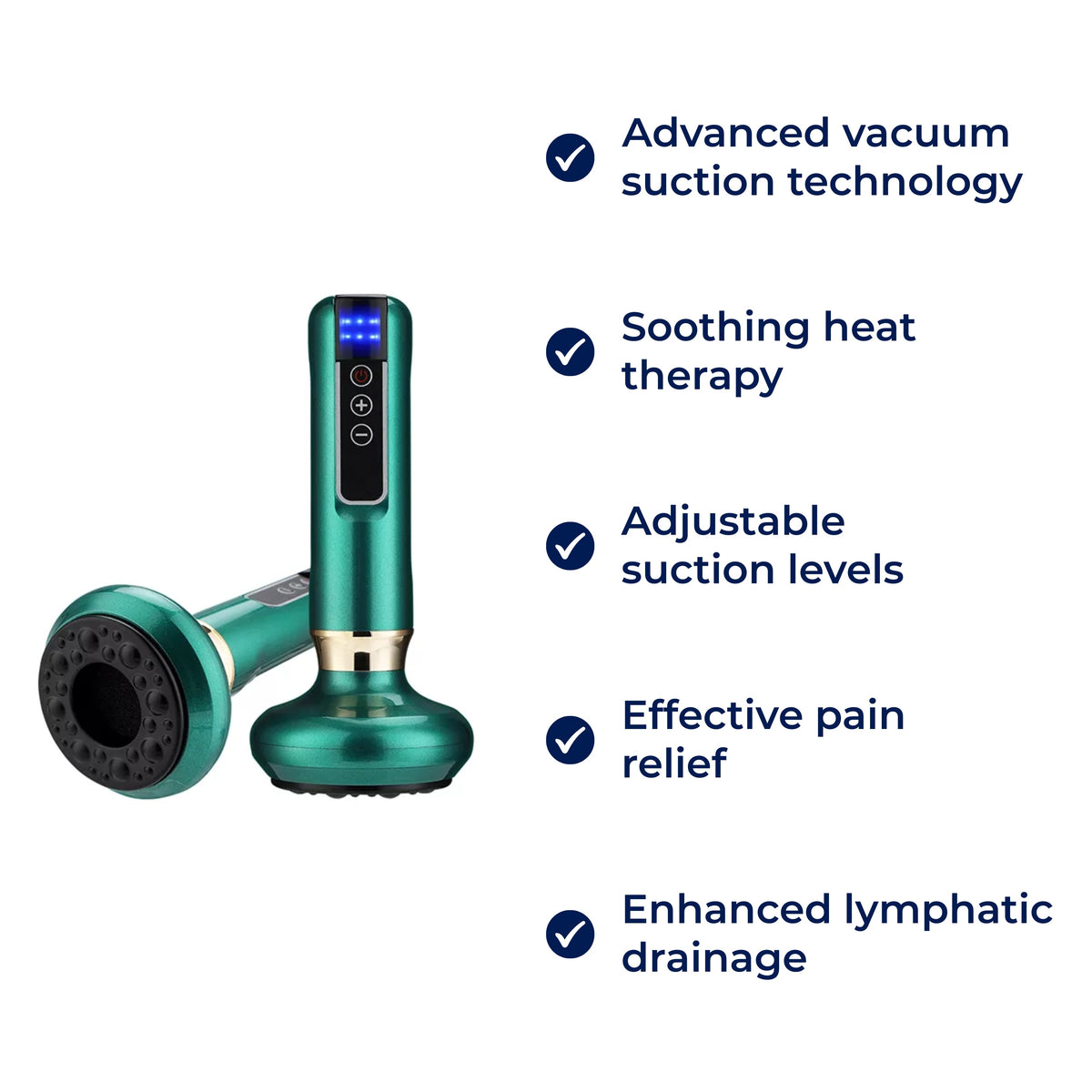 TheraPulse | Electric Cupping Massager – Vacuum Gua Sha, Heat Therapy & Adjustable Suction for Pain Relief & Lymphatic Drainage