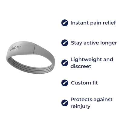 TidoSil | Patellar Tendon Strap – Compression Knee Band Relief – Silicone Non-Slip Elastic – Running & Sport Use