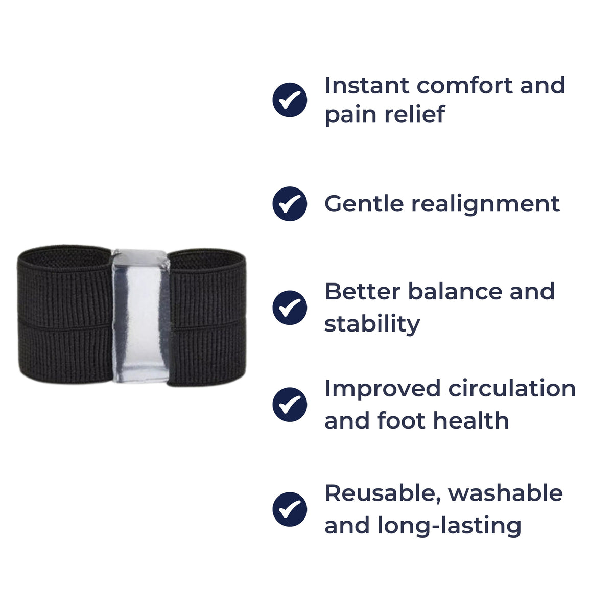 ToeRelief | Gel Toe Separators – Bunion & Overlapping Toe Relief – Soft Flexible Gel Design – Daily Shoe Comfort