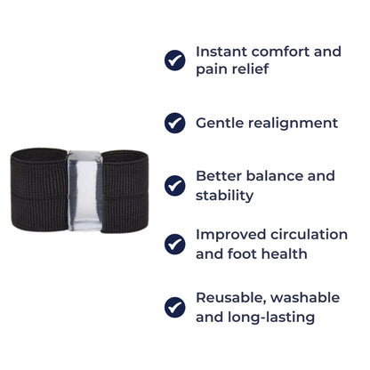 ToeRelief | Gel Toe Separators – Bunion & Overlapping Toe Relief – Soft Flexible Gel Design – Daily Shoe Comfort