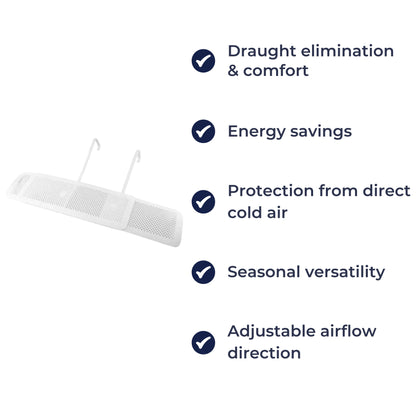 BreezeBlocker | Air Conditioner Deflector – Prevents Cold Draughts – Adjustable Anti-Blowing Design – Children, Elderly & Family Health